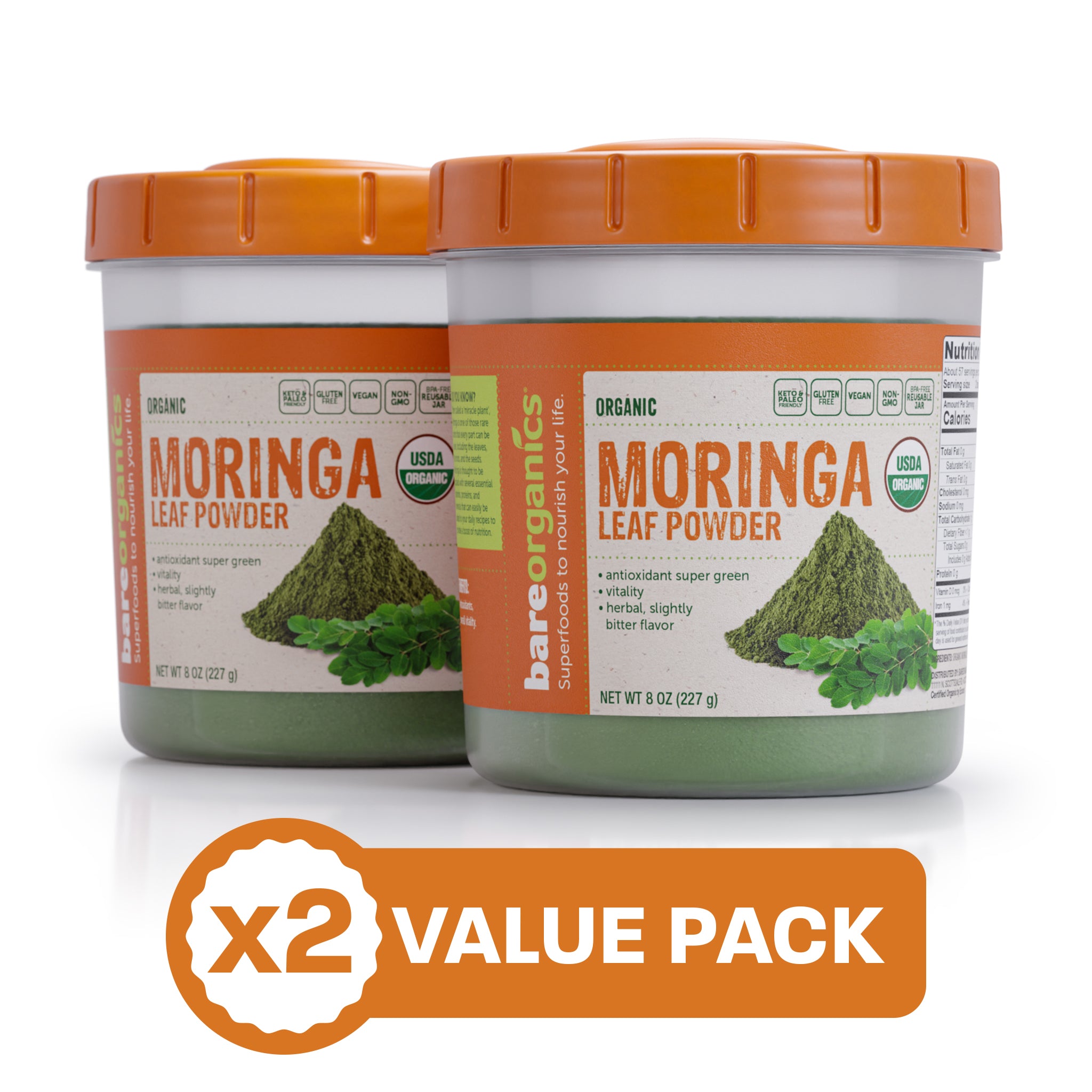 Organic Moringa Leaf Powder Bundle