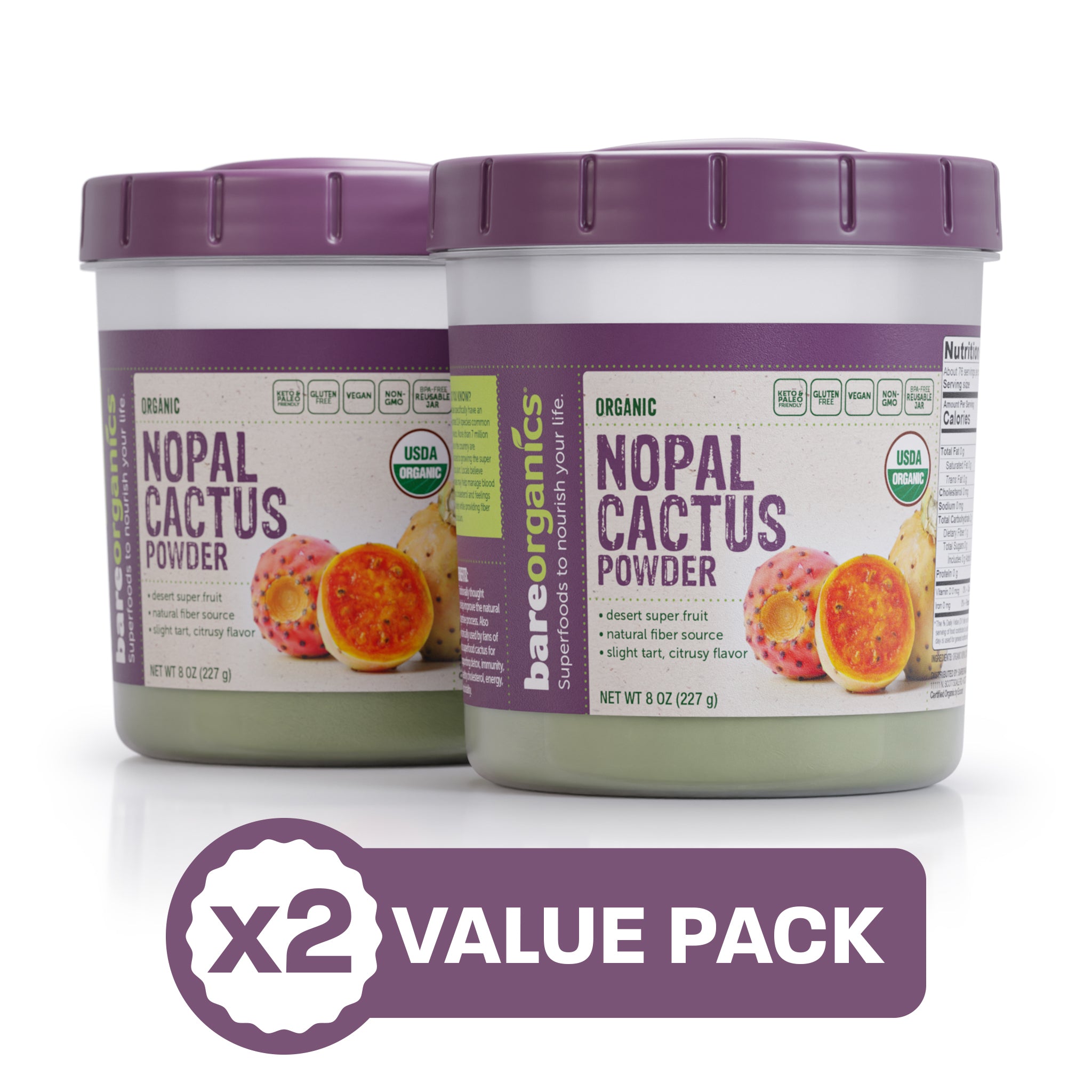 Organic Nopal Cactus Powder Bundle – BareOrganics.com
