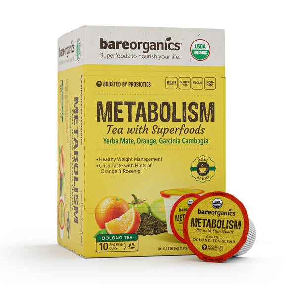 Organic Metabolism Tea with Superfoods (10ct Single Serve Cups)